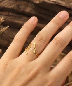 Alternative view of Mei's Muse Starry Zodiac | ring | Stainless Steel