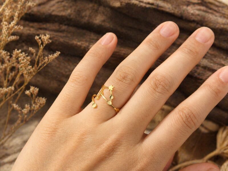 Starry Zodiac sierfoto Mei's Muse Starry Zodiac | ring | Stainless Steel Mei's Muse Starry Zodiac | ring | Stainless Steel - Afbeelding 2
