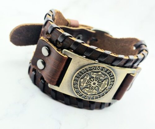 Brown Thunderbrace 3 Mei's Viking Brown Thunderbrace | armband | Leer Brown Thunderbrace 3