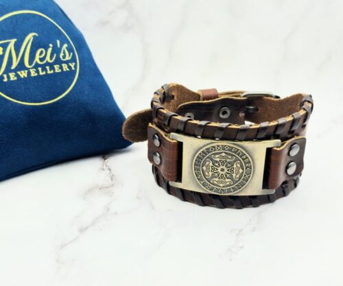 Brown Thunderbrace 5 Mei's Viking Brown Thunderbrace | armband | Leer Brown Thunderbrace 5