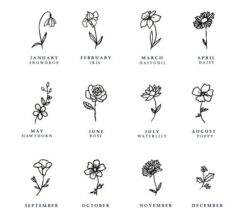Floral Birth Month Mei's Muse Floral Birth Month | ketting | Stainless Steel Floral Birth Month