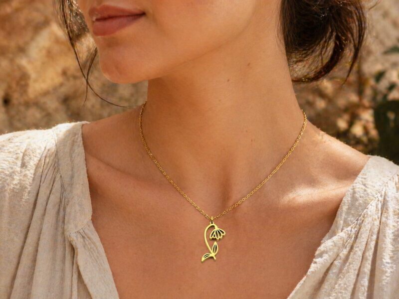 Floral Birth Month sierfoto Mei's Muse Floral Birth Month | ketting | Stainless Steel Mei's Muse Floral Birth Month | ketting | Stainless Steel - Afbeelding 2
