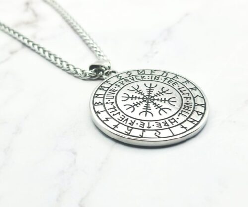 Silver Wolf Moon 5 Mei's Viking Silver Wolf Moon | ketting | Stainless Steel Mei’s Viking Silver Wolf Moon ketting van stainless steel