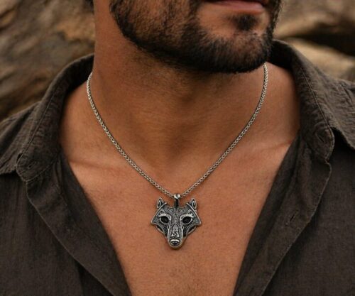 Alternative view of Mei's Viking Wolf Amulet | ketting | Stainless Steel