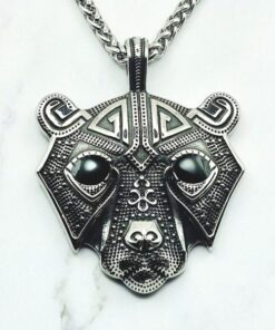 Mei's Viking Bear Amulet | ketting | Stainless Steel