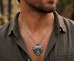 Alternative view of Mei's Viking Bear Amulet | ketting | Stainless Steel