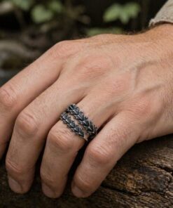 Alternative view of Mei's Viking Dragon Crest | ring | Stainless Steel