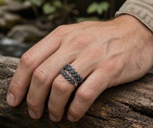 Alternative view of Mei's Viking Dragon Crest | ring | Stainless Steel