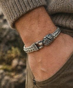 Alternative view of Mei's Viking Rising Raven | armband | Stainless Steel