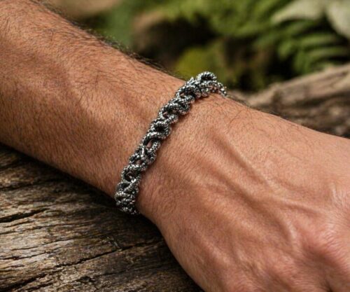 Alternative view of Mei's Viking Serpent Sculpt | armband | Stainless Steel