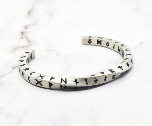 Twisted Runes 3 Mei's Viking Twisted Runes | armband | Stainless Steel Twisted Runes 3