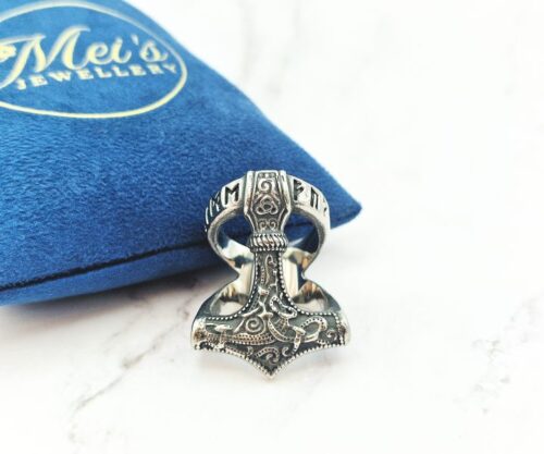 Runic Hammer 1 Mei's Viking Runic Hammer | ring | Stainless Steel Runic Hammer 1