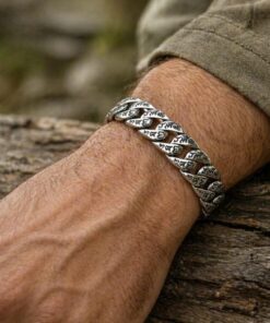 Alternative view of Mei's Tibetan Serenity Cuff | armband | Stainless Steel