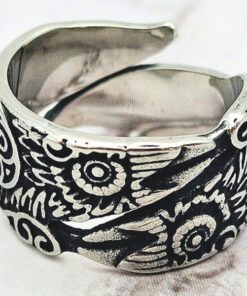 Mei's | Viking Shadow Ravens | ring | Stainless Steel