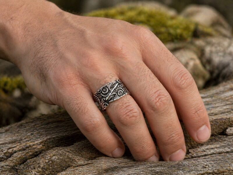 Shadow Ravens sierfoto Mei's Viking Shadow Ravens | ring | Stainless Steel Mei's Viking Shadow Ravens | ring | Stainless Steel - Afbeelding 2