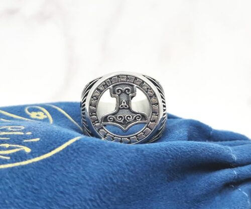 Thunder Runes 1 Mei's Viking Thunder Runes | ring | Stainless Steel Thunder Runes 1