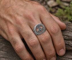 Alternative view of Mei's Viking Thunder Runes | ring | Stainless Steel