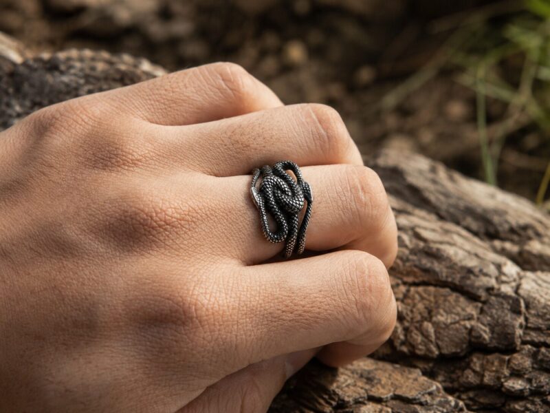 Twilight Serpents 6 Mei's Viking Twilight Serpents | ring | Stainless Steel Mei's Viking Twilight Serpents | ring | Stainless Steel - Afbeelding 2