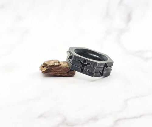 Rune Fold 1 Mei's Viking Rune Fold | ring | Stainless Steel Rune Fold 1