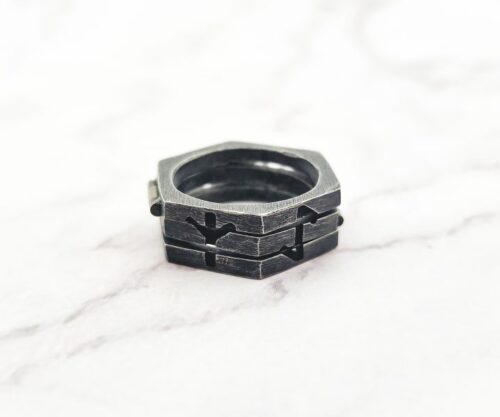 Rune Fold 5 Mei's Viking Rune Fold | ring | Stainless Steel Rune Fold 5