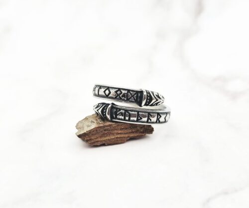 Serpent Runes 1 Mei's Viking Serpent Runes | ring | Stainless Steel Serpent Runes 1