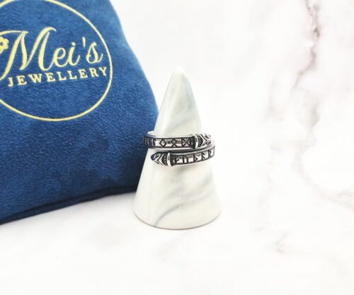Serpent Runes 2 Mei's Viking Serpent Runes | ring | Stainless Steel Serpent Runes 2