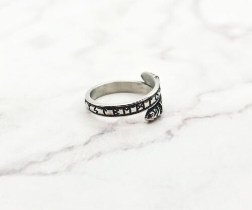 Serpent Runes 4 Mei's Viking Serpent Runes | ring | Stainless Steel Serpent Runes 4