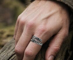 Alternative view of Mei's Viking Serpent Runes | ring | Stainless Steel
