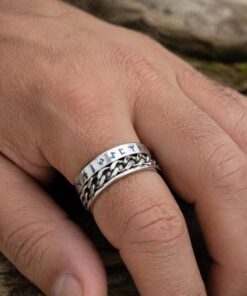 Alternative view of Mei's Viking Sky Runes | ring | Stainless Steel