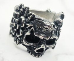 Mei's Muse Blooming Skull | ring | Stainless Steel
