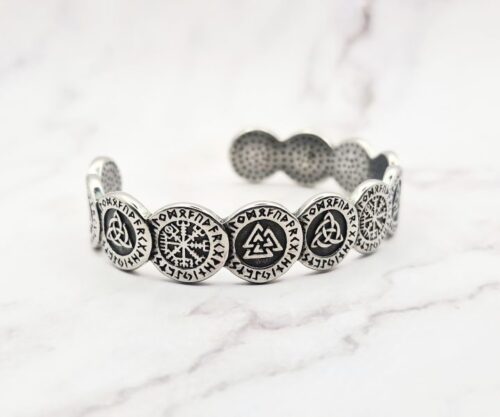 Nordic Signs 3 Mei's Viking Nordic Signs | armband | Stainless Steel Nordic Signs 3