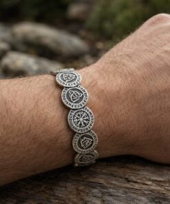 Alternative view of Mei's Viking Nordic Signs | armband | Stainless Steel