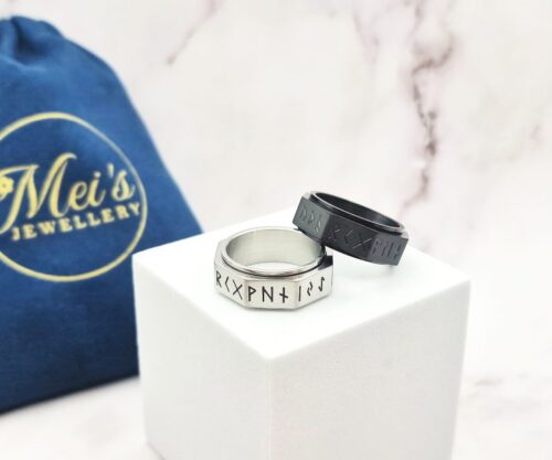 Rune Around 1 Mei's Viking Rune Around | ring | Stainless Steel Rune Around 1