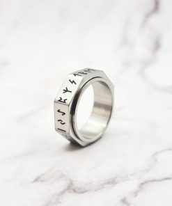 Rune Around 4 Mei's Viking ring | Rune Around | Stainless Steel | zilver - zwart Rune Around 4