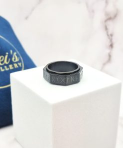 Rune Around 5 Mei's Viking ring | Rune Around | Stainless Steel | zilver - zwart Rune Around 5