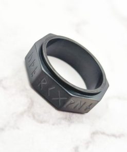 Rune Around 6 Mei's Viking ring | Rune Around | Stainless Steel | zilver - zwart Rune Around 6