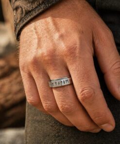 Alternative view of Mei's Viking Rune Around | ring | Stainless Steel