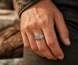 Alternative view of Mei's Viking Rune Around | ring | Stainless Steel