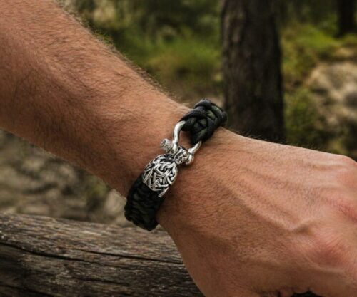 Alternative view of Mei's Viking Shadow Survivor | armband | Stainless Steel