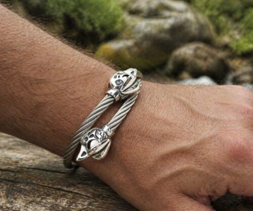 Alternative view of Mei's Viking Steel Ravens | armband | Stainless Steel