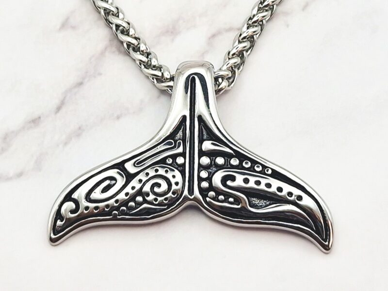 Tail of Sea Mei's Viking Tail of Sea | ketting | Stainless Steel Mei’s Viking Tail of Sea ketting van roestvrij staal in zilver