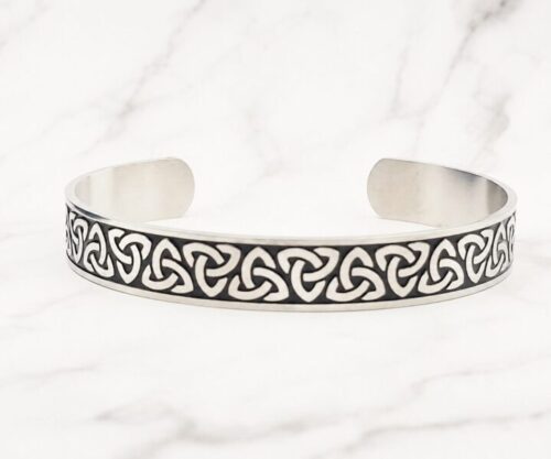 Mei’s Muse Trinity Band armband van roestvrij staal in zilver en zwart