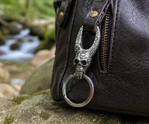 Alternative view of Mei's Muse Vivid Skull | sleutelhanger | Stainless Steel