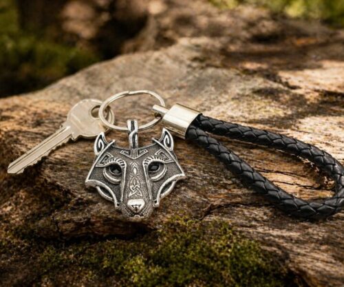 Alternative view of Mei's Viking Wild Howl | sleutelhanger | Stainless Steel