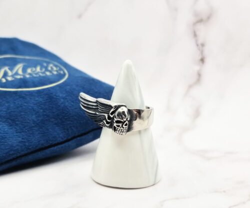 Wingend Skull 3 Mei's Muse Winged Skull | ring | Stainless Steel Wingend Skull 3