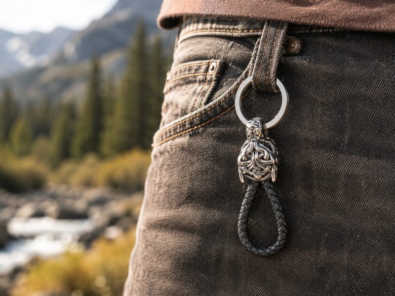 Wolf Loop sierfoto Mei's Viking Wolf Loop | sleutelhanger | Stainless Steel Mei's Viking Wolf Loop | sleutelhanger | Stainless Steel - Afbeelding 2