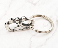 Mei's Muse Quad Skull | sleutelhanger | Stainless Steel