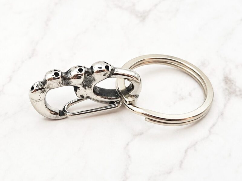 Quad Skull 5 Mei's Muse Quad Skull | sleutelhanger | Stainless Steel Mei's Muse Quad Skull | sleutelhanger | Stainless Steel