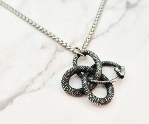 Serpents Loops 3 Mei's Viking Serpent's Loops | ketting | Stainless Steel Mei’s Viking Serpent’s Loops ketting van stainless steel