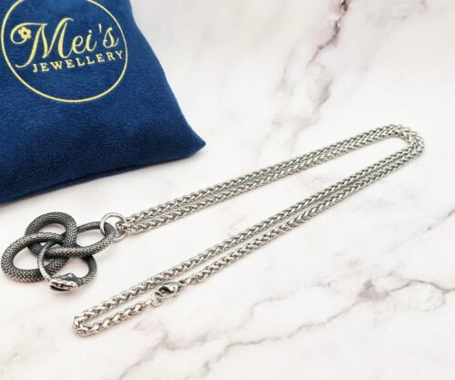 Serpents Loops 4 Mei's Viking Serpent's Loops | ketting | Stainless Steel Mei’s Viking Serpent’s Loops ketting van stainless steel